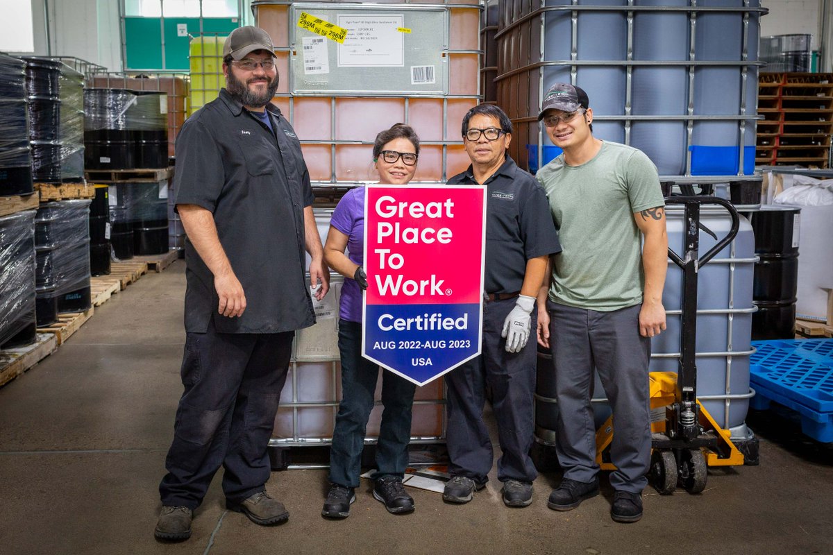 LubeTech's tweet photo. We’re excited to be a Great Place to Work-Certified™ company!
Check out what our teammates say makes working here so great: https://t.co/zaqgsz9rpb

#lifeatLubeTech #GPTWcertified https://t.co/rkRY2DlIZd