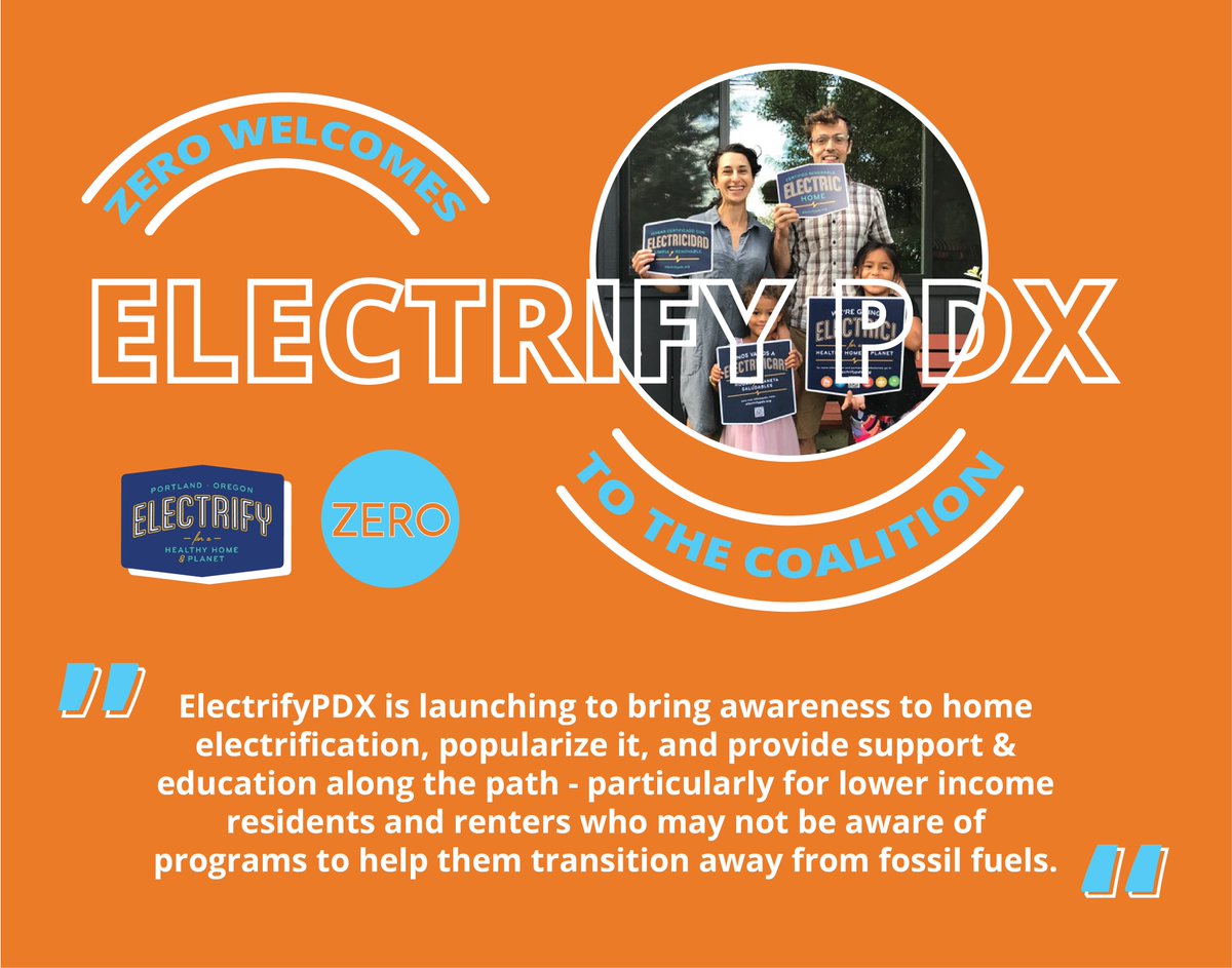 zero_coalition's tweet photo. Welcome to Electrify PDX, the newest member of the Coalition! #zero #zerocoalition #electrifypdx #electrifyhomes #pdxcommunity #climateaction #sustainablecommunities https://t.co/0ey0lQN1G0