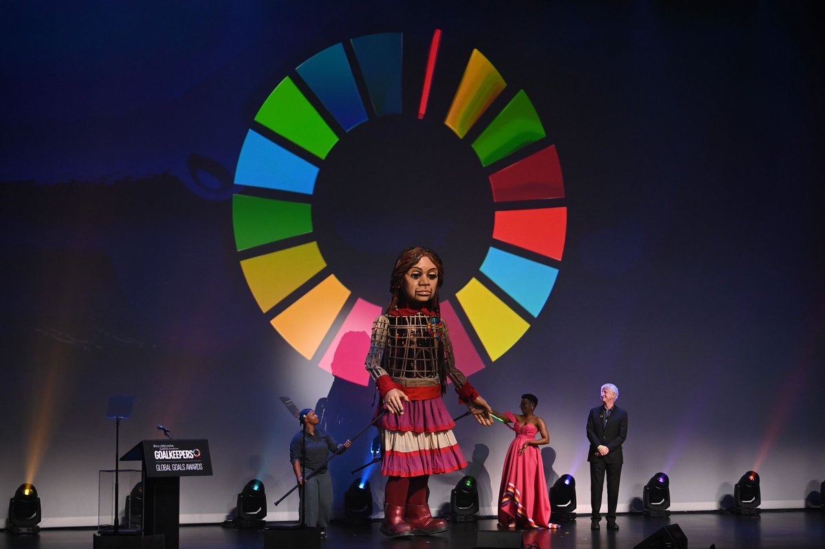#LittleAmal was invited to take part in the Goalkeepers Global Goals Awards in a celebration of extraordinary women including @malala <a href="/vanessanakate/">Vanessanakate</a> @zahrajoya @radhikabatra. 
She shared the stage with Tumelo Mothotoane &amp; Richard Curtis.
 
<a href="/gatesfoundation/">Gates Foundation</a> 
<a href="/TheGlobalGoals/">The Global Goals</a>