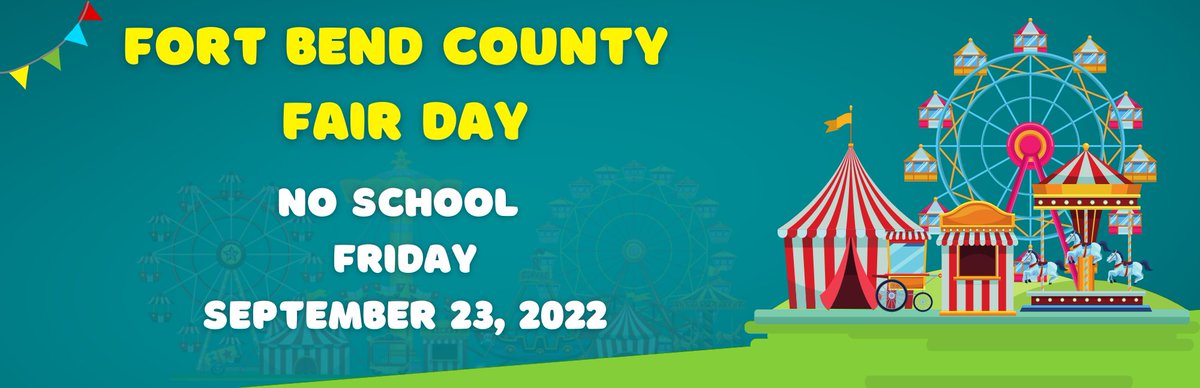 No school on Friday! Have a fantastic three day weekend. See you at the fair!
