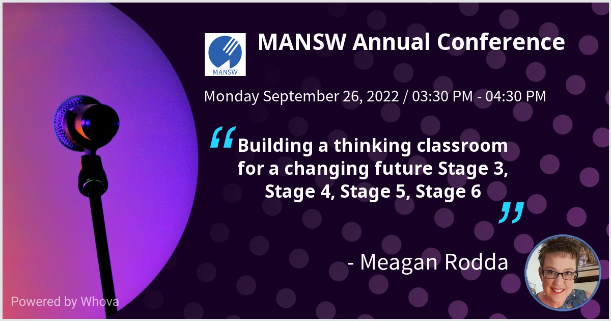 Not long to go now! I am speaking at MANSW Annual Conference. Please check out my talk if you're attending the event! #TrialSampleTwitter - via #Whova event app
