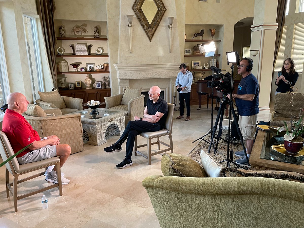 MarcMiddleton's tweet photo. I spent the morning with broadcasting legend, @DickieV. It’s been a tough year for the 83-yr-old: multiple surgeries for melanoma, 6 rounds of chemo for lymphoma, and vocal cord surgery. He’s now cancer free and after months of not being able to talk he’s got a lot to say. https://t.co/AxI3Da8NYG