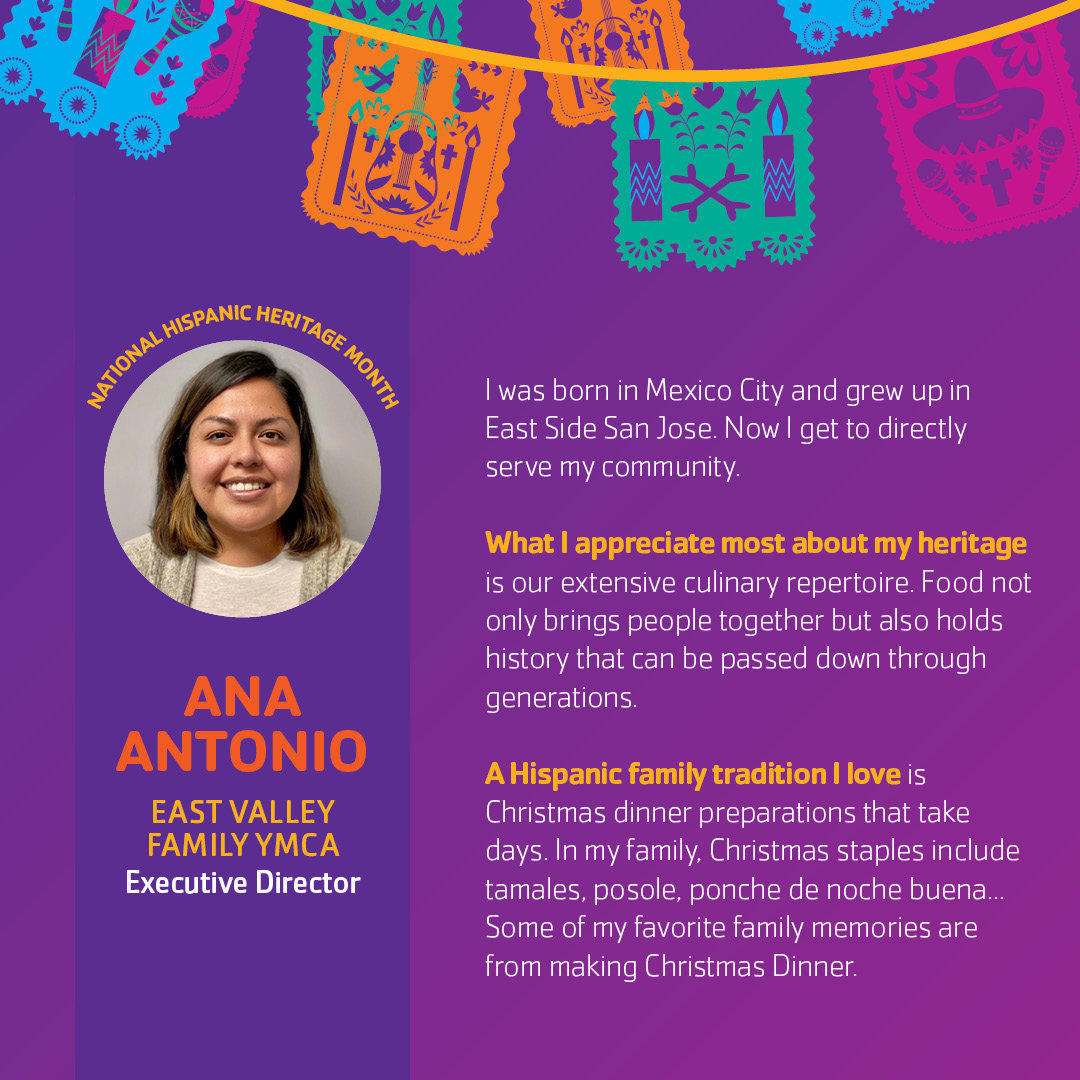 We are honored to kick off Hispanic Heritage Month (Sept. 15 - Oct. 15) with a spotlight on Ana Antonio, the Executive Director of our East Valley Family YMCA. We are grateful for the energy and commitment that Ana brings to the Y.