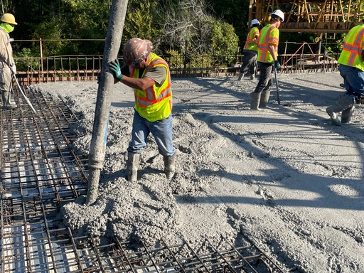 La_DOTD's tweet photo. #Transportation #Tuesday late September, crews conducting a deck pour on one of the bridges along LA 12 in Starks, Calcasieu Parish. https://t.co/QnsI6Ld8ki