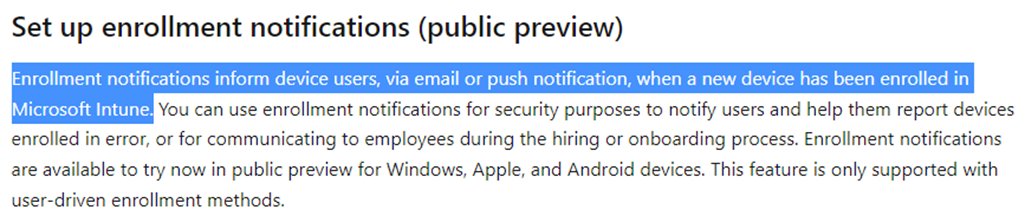 #MEM #Intune Enrollment notifications!
A much-awaited feature.
