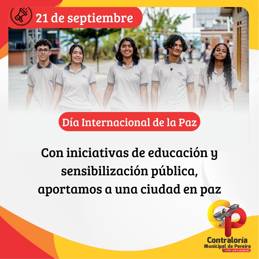 controlpereira's tweet photo. CON LA PARTICIPACIÓN CIUDADANA, APORTAMOS A LA PAZ EN NUESTRA CIUDAD

Nos enorgullece construir caminos para la paz, de la mano con las veedurías ciudadanas, los contralores estudiantiles y la sociedad civil pereirana que vela por el adecuado uso de los recursos públicos. https://t.co/xPWSckXjbc