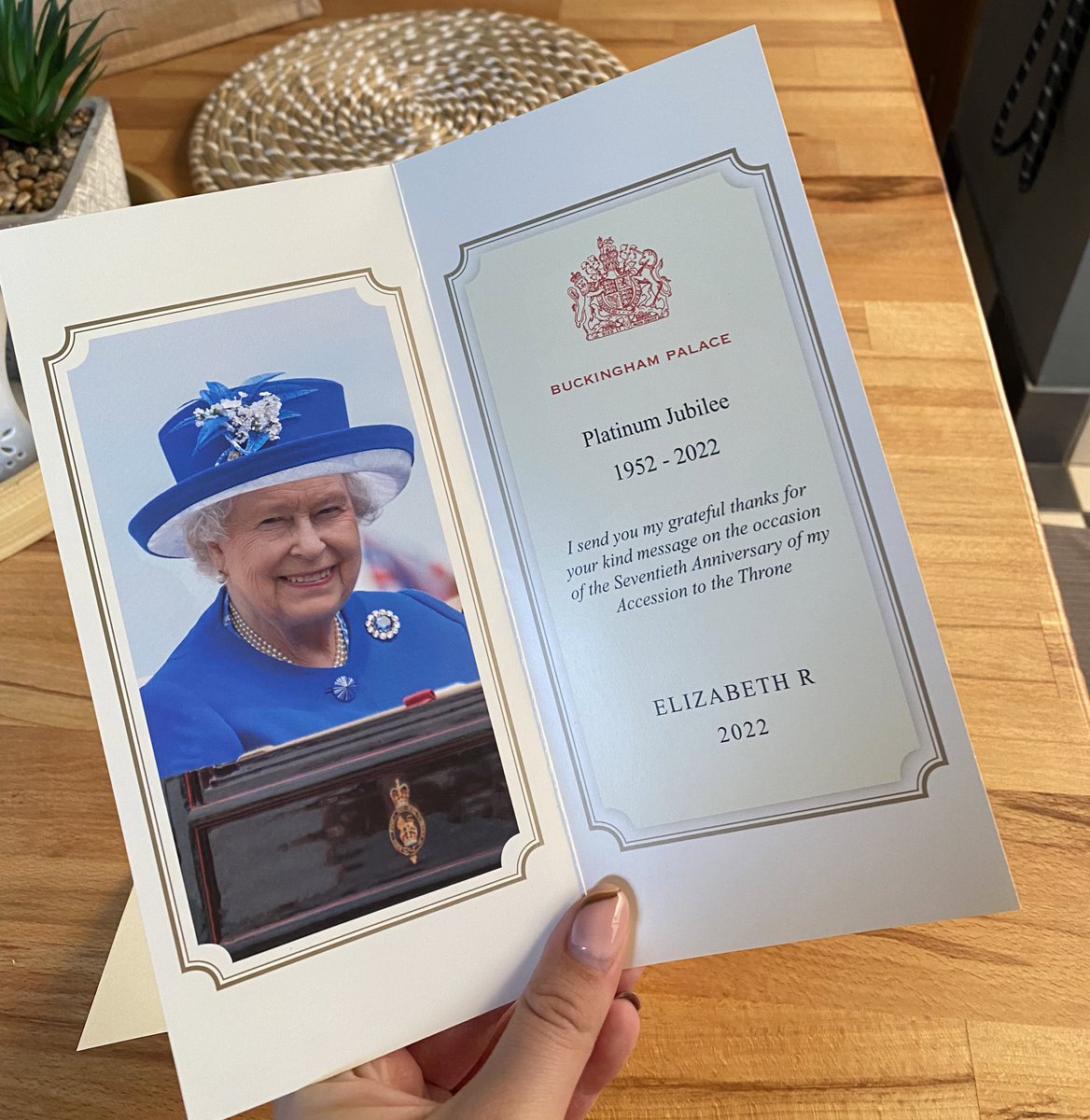 MissCDudley's tweet photo. And a couple of months later we received a response, which arrived after Her Majesty The Queen’s passing. Has even more sentimental value now ❤️🕊️ @MillbrookBeech https://t.co/o63l9Olerb
