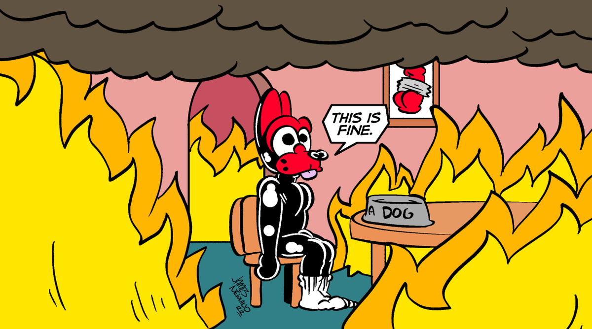 SpacePupSilver's tweet photo. Everything is fine. https://t.co/1qUzpC9zHg