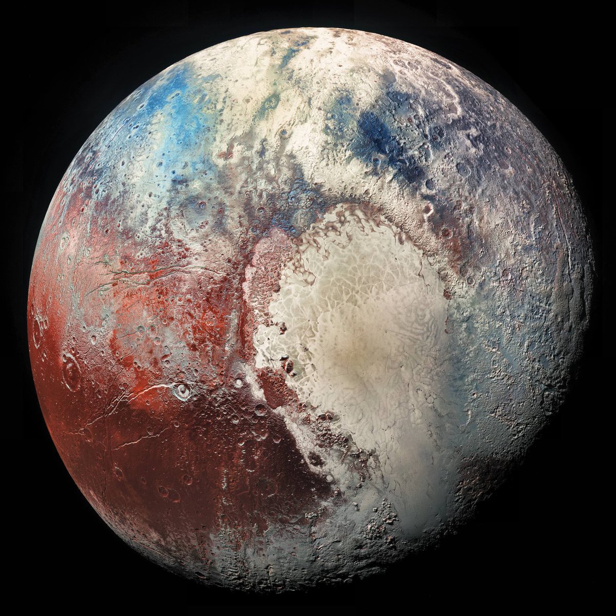 uhd2020's tweet photo. Pluto captured by NASA's New Horizons spacecraft https://t.co/5tDPfNXVmK
