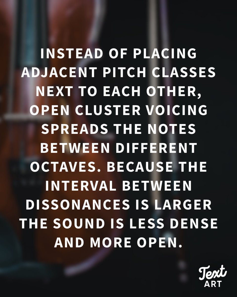 BTScore_Org's tweet photo. Music is all about tension and release and there's plenty of ways to create tension! Try using open cluster voicings in your next orchestration.
Find out more at https://t.co/rRuZkEu4oN
#Composer #Composition #MusicProducer #MusicProduction #FilmMusic #MediaComposition https://t.co/TEZ482NrA4