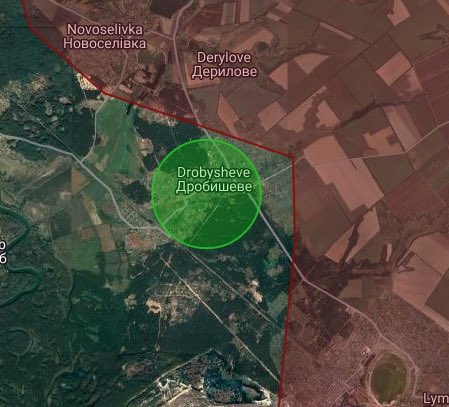 Ukranian forces have entered the settlement of Drobysheve, Donetsk Oblast. 

They have begun clean up operations and now the situation in Lyman is more tense than it already has been. (Possible withdrawal due to threat of encirclement.)