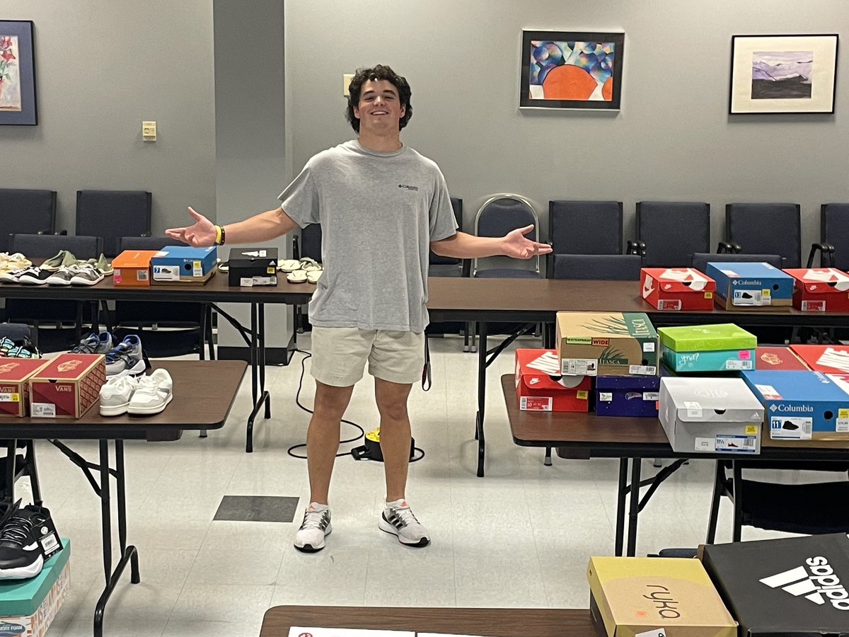 Gunner’s Runners collected 245 pairs of shoes to donate to our NHCS students.  He is a senior at <a href="/NewHanoverHS/">New Hanover HS</a> &amp; has been collecting the shoes as his birthday wish for the past 9 years.  The shoes were shared with the School Social Workers to give to students in need.  Way to go!
