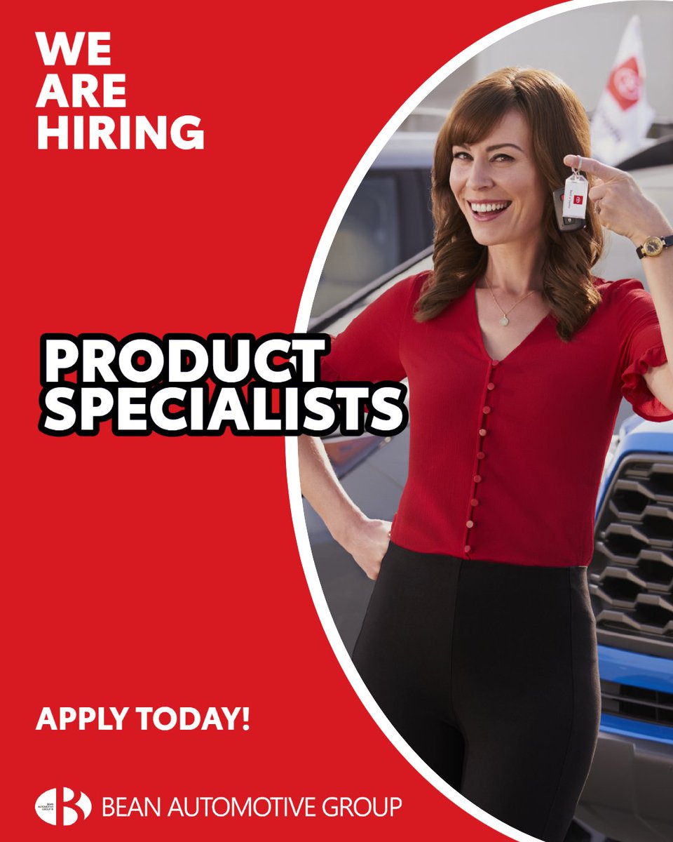We're looking for Product Specialists to join our sales team! 

View this current opening here: beanauto.com/kt-product-spe…
#WeAreHiring #ShareThis