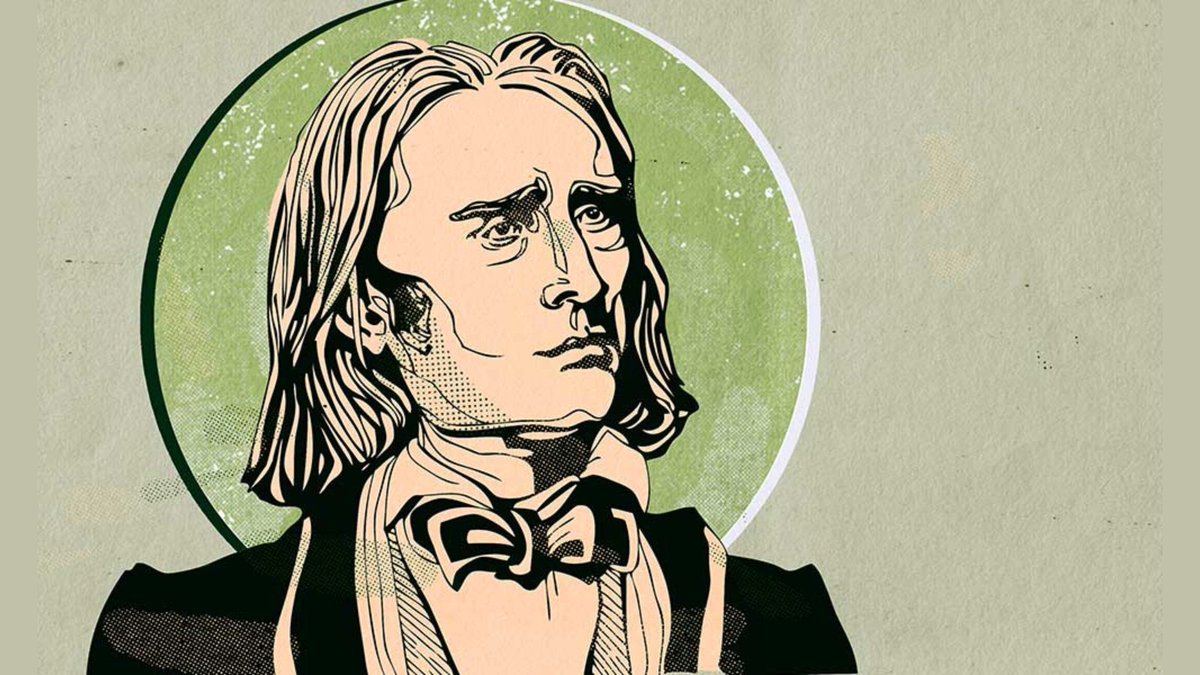 #BornOnThisDay in 1811 - Hungarian composer and virtuoso pianist: Franz Liszt. Liszt was an incredibly driven musician, practising 4-5 hours a day and doing finger exercises whilst reading. Image: U Discover Music