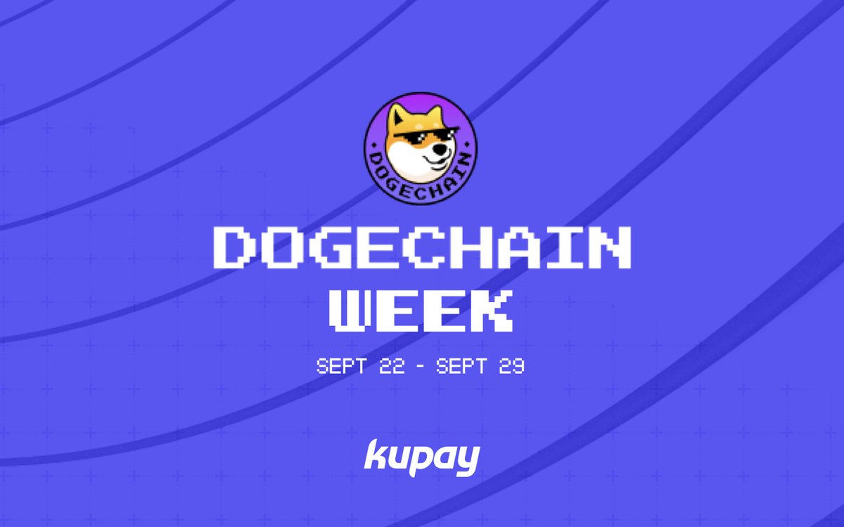 ✨ Much wow! Dogechain Week is around the corner and will start tomorrow! What can you expect? Read all about it on our recent Medium blog here; kupay.medium.com/6c30a6b383d2

See you tomorrow!