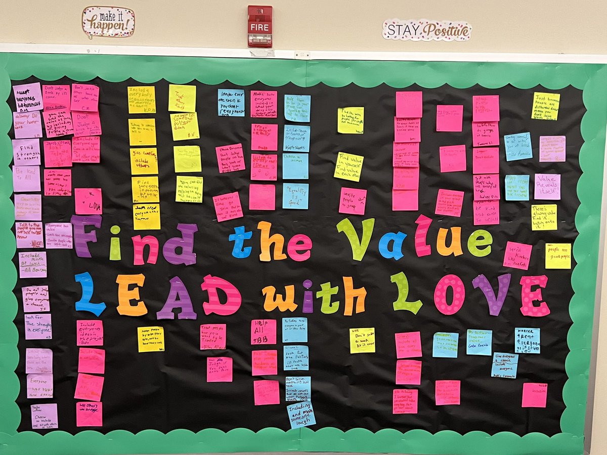 jrollins_'s tweet photo. “Find the value, lead with love” Ss sending positive messages to their classmates on the green team. @PonagansetMS @ReneePalazzo https://t.co/XoQWgLXZBP