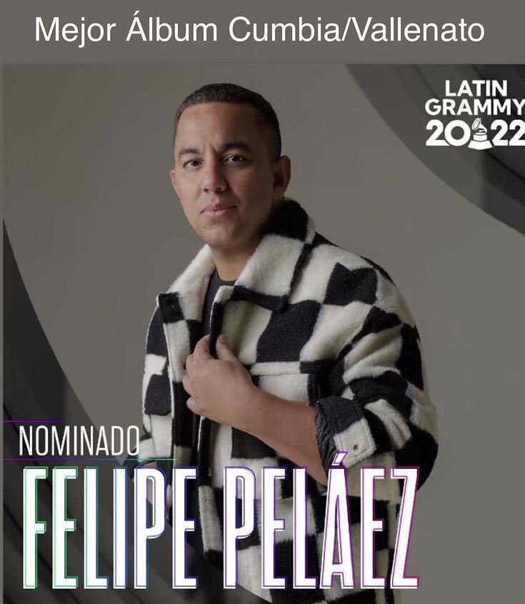 Nuestro <a href="/FelipePelaez/">Felipe Peláez Rodríguez</a> nominado en los <a href="/LatinGRAMMYs/">The Latin Recording Academy / Latin GRAMMYs</a> sonando en todas las emisoras <a href="/RADIORAMA103/">Radio Stereo 103.3</a> <a href="/VenBarquisimeto/">107.9 VENFM BARQUISIMETO</a> <a href="/Popular95FM/">FM 95.5, C.A.</a> <a href="/radioshow927fm/">Radio Show 92.7 FM</a> <a href="/TOP97FM/">.:ᎢᎾᏢ97FᎷ:.</a> <a href="/circuitoliderfm/">Circuito Líder FM</a> <a href="/laradioseoye/">LA RADIO 93.7 FM SE OYE</a> <a href="/Oye897/">Oye 89.7</a> <a href="/cuyuni1065fm/">cuyuni</a> <a href="/FAMA939FM/">FAMA93.9FM</a> <a href="/ProduccionesHAF/">Producciones HAF</a> <a href="/Manager_Shows/">Manager Shows ®</a> <a href="/Record_Report/">Record Report</a>