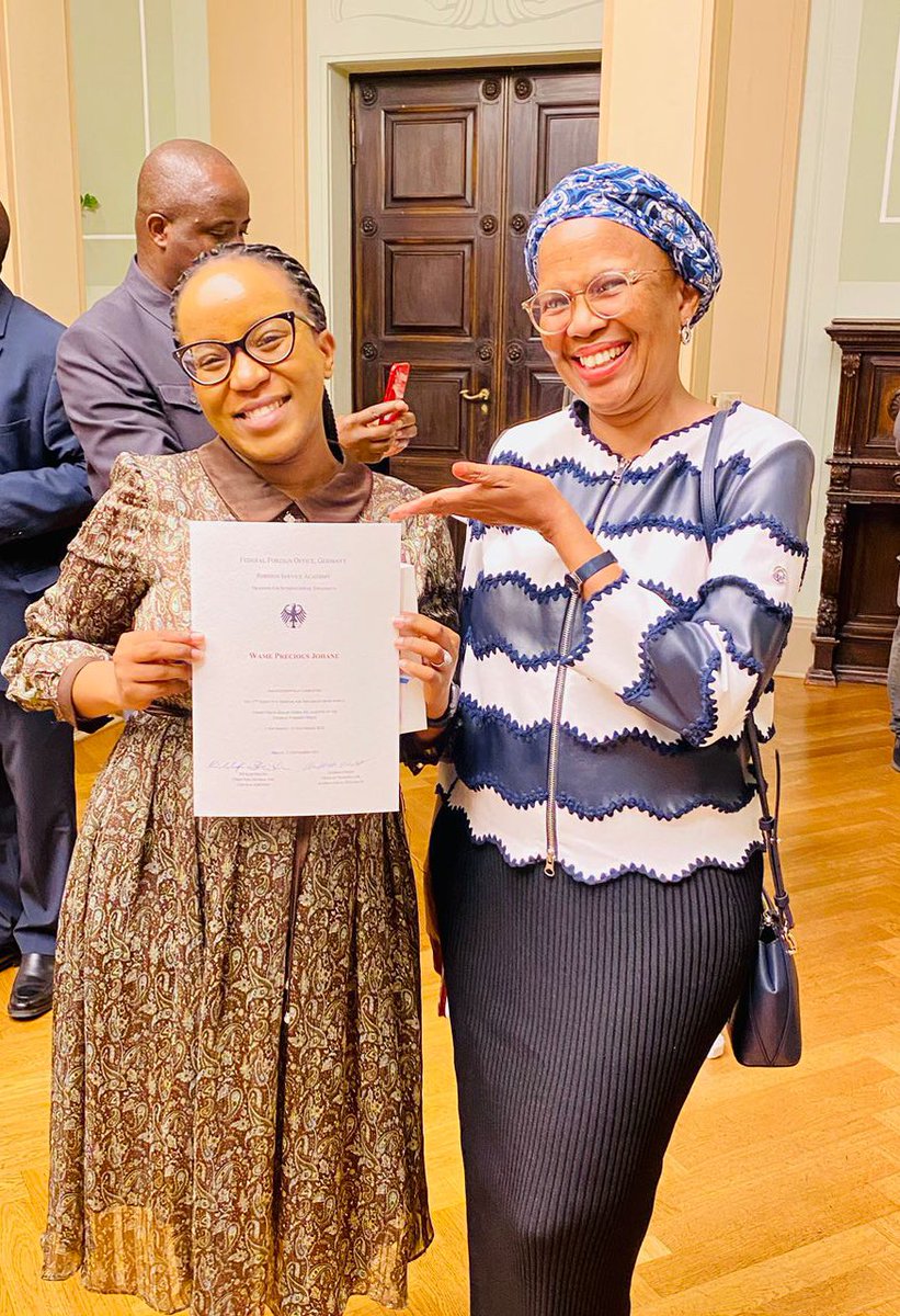 Grooming the next generation of diplomats. Congratulations to Wame Johane and the cohort of 16 young professionals from across Africa, completing a diplomatic training prog . German Federal Office , Berlin <a href="/botswana/">Botswana</a>, <a href="/BWGovernment/">Botswana Government</a>