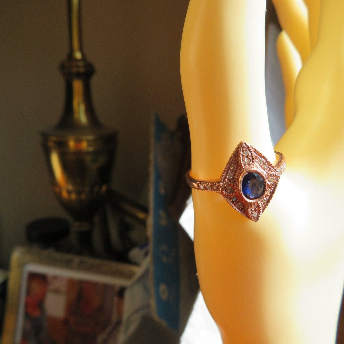 sobertj's tweet photo. Excited to share the latest addition to my #etsy shop: Genuine .75ctw Blue Sapphire &amp; H-Si Diamond Art Deco Style 14K Rose Gold/925 Sterling Ring Size 8.25, Wt. 2.5g https://t.co/pFF3SmCGnL #silver #sapphire #blue #women #stone #artnouveau #madewell #durable #sterlings https://t.co/VEjypbNdSe