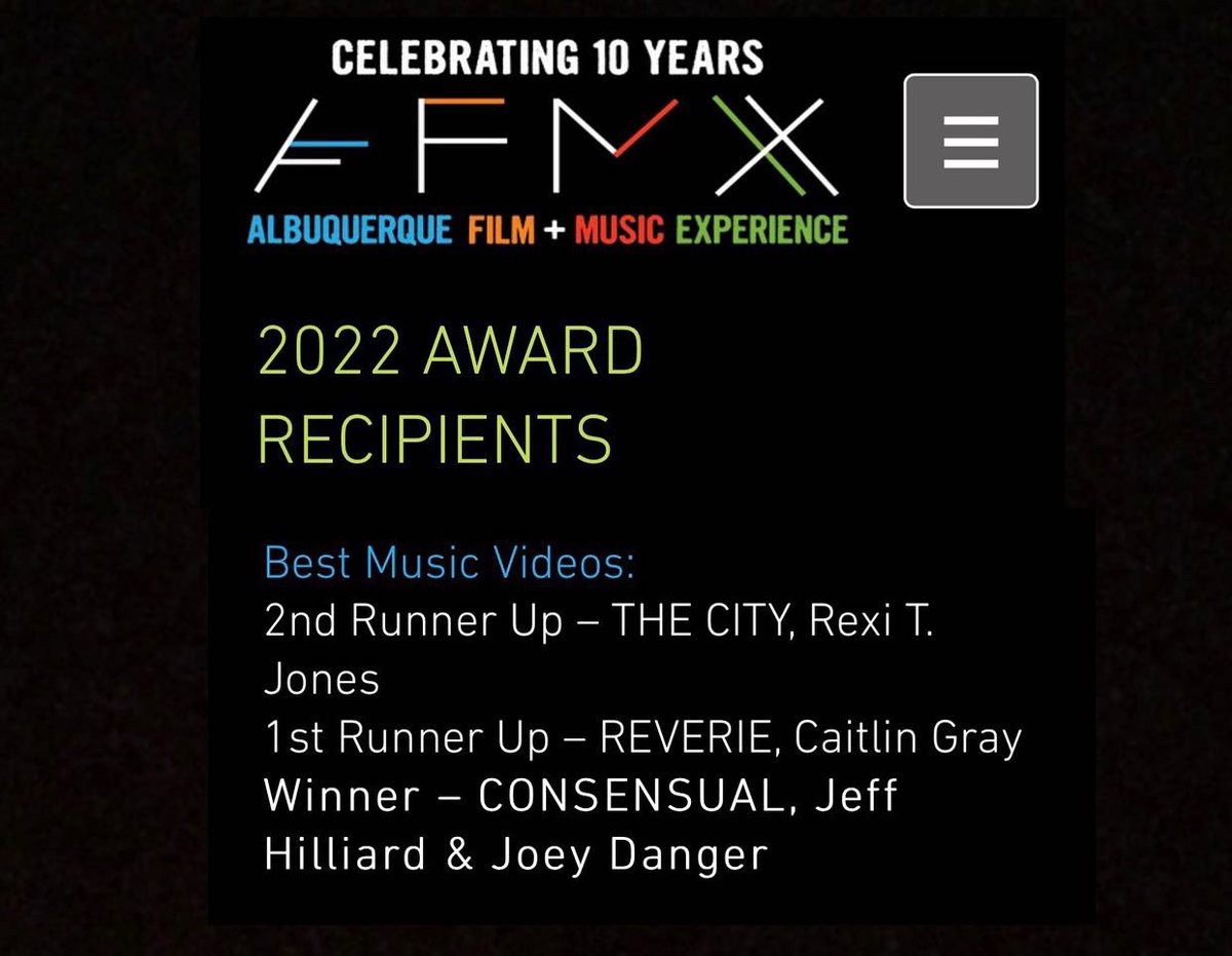 Consensual just won Best Music Video at the Albuquerque Film + Music Experience 

Directed by: Jeff Hilliard &amp; <a href="/joeydangermusic/">Joey Danger</a>
Starring: Jeff Hilliard, Jessica Wall with Hannah Bondy
Director of Photography: John Orphan
Music Produced by:  <a href="/LeeMilesMusic/">Lee Miles</a> &amp; Tal Rom