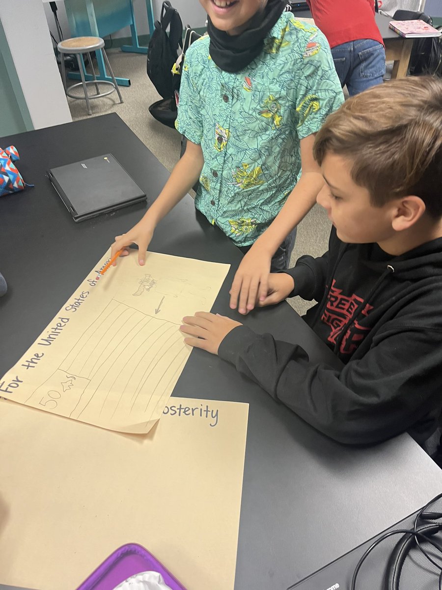 We have spent Constitution Week studying the Preamble. Students worked together to illustrate their part! 📜🇺🇸