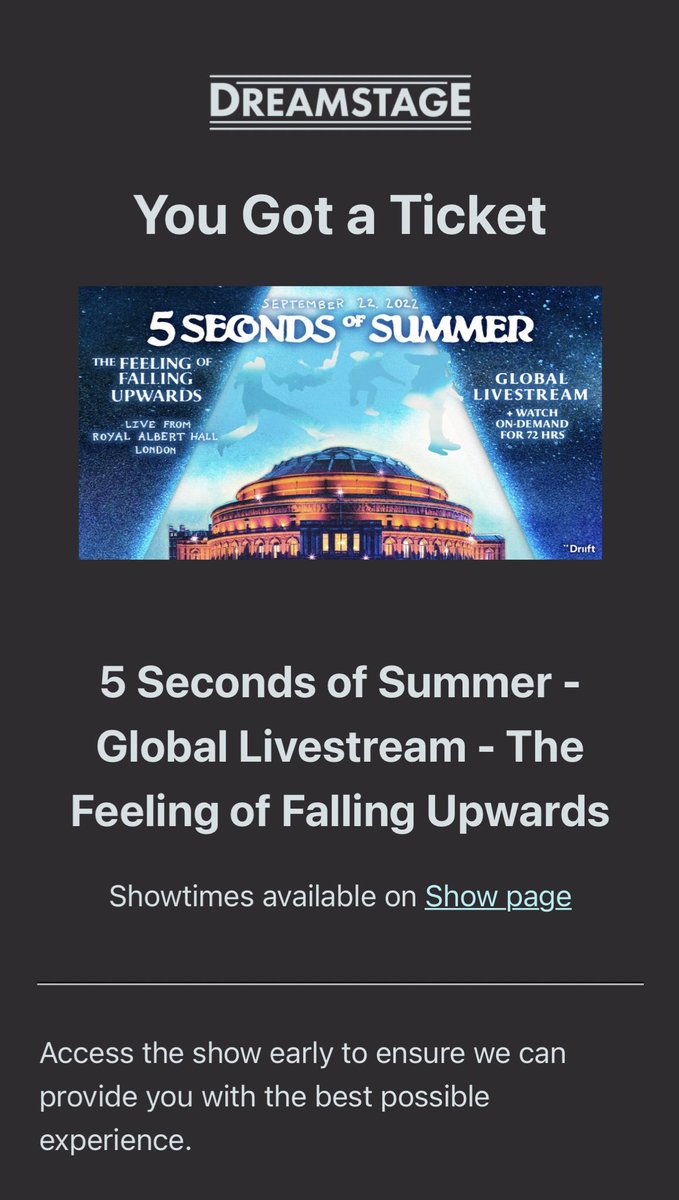 Goy my ticket already! Can’t wait😍❤️‍🩹❤️‍🩹 #TheFeelingOfFallingUpwards <a href="/5SOS/">5 Seconds of Summer</a>