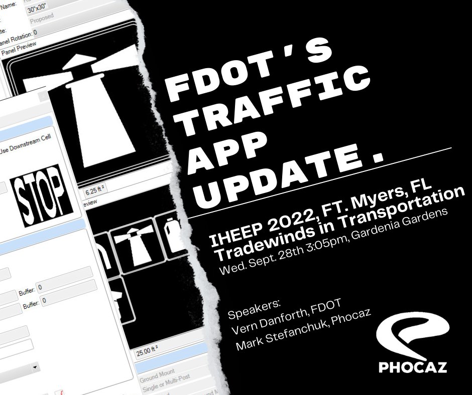 Phocaz's tweet photo. FDOT's Traffic Design Application Update
Join us to learn what's new in Signals, Signs, Stripes, and iTwin
Presenting at #IHEEP 2022 Wed Sept. 28 at 3:05pm Gardenia Gardens https://t.co/vFZye0KToN