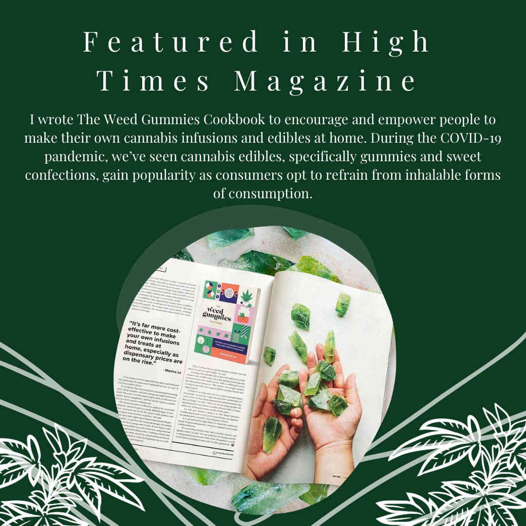 UlyssesPress's tweet photo. Our Author Monica Lo shares her thoughts on writing the Weed Gummies Cookbook! Read the full interview, now live on our blog! 

#cannibis #weedgummies #THC #CBD #hightimes #weedcookbook https://t.co/ocvQJALghA