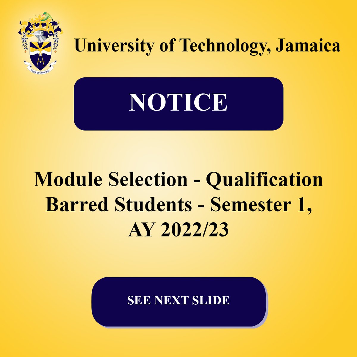 UTech, Jamaica on Twitter: "Please read the notice from the Division of ...