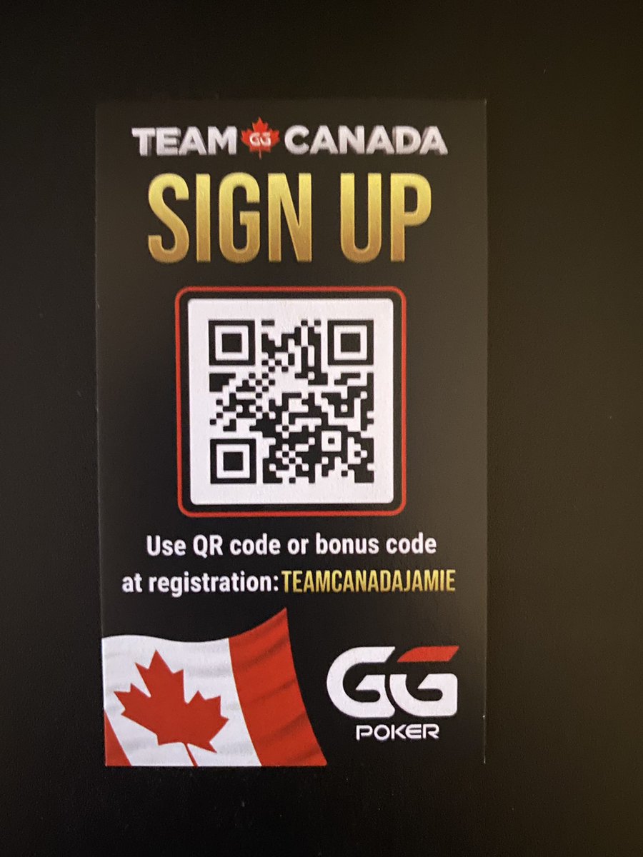 Come join me on <a href="/GGPoker/">GGPoker</a> the poker tables, it’s the last week of #WSOP Online! Sign up to the world’s biggest poker site with link:
click.ggpartners.com/?serial=3164&c…
Use bonus code: TEAMCANADAJAMIE

#GGPokerCanada #GGPoker #Poker #OnlinePoker #PokerTournament