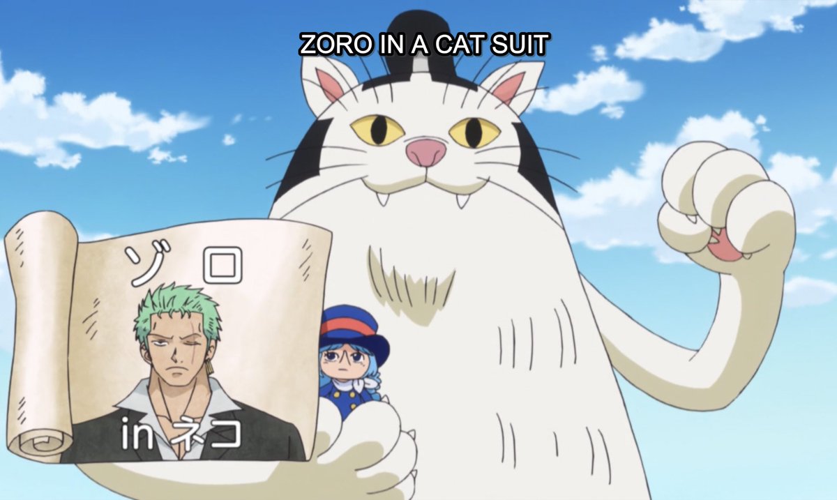 zoro fact: he is literally a cat