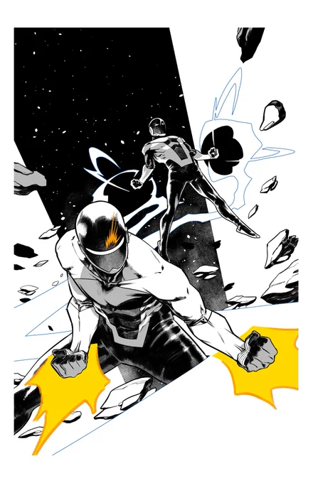 For the process junkies here's a few WIPs I have for that cover.I tried to focus on triangle shapes in the composition and have everything pretty simple. This was a fun challenge 