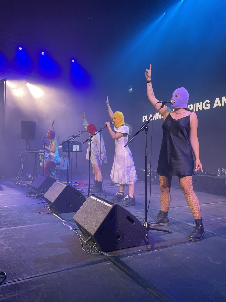 TheGulbenkian's tweet photo. Live from their first night in Canterbury -  Pussy Riot! 👊👊

Get your tickets from the link below👇
https://t.co/IrWwDEINKS

📍Gulbenkian Arts Centre
🚨Pussy Riot: Riot Days
📅 21 – 24 Sep

@UniKent https://t.co/6cT105xJPa