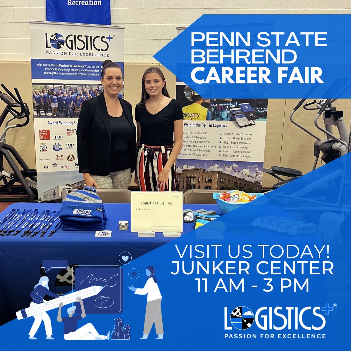 LogisticsPlus's tweet photo. Come Visit our Logistics Plusยฎ table at the Penn State Behrend Career Fair in Erie, PA Today! Our table is in the Junk Center from 11AM - 3PM. See you there!
#LogisticsPlus #CareerFair #PennStateBehrend #Logistics https://t.co/EAoeFDdssA