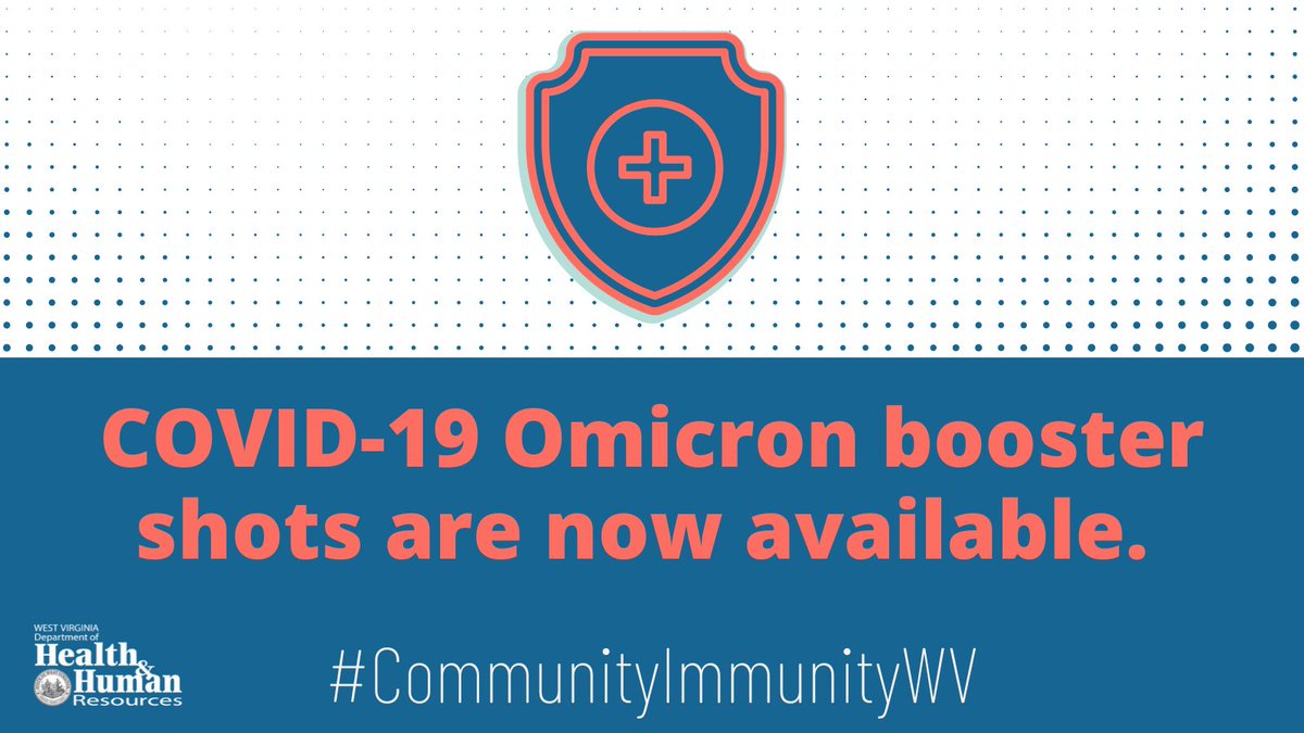 WV_DH_DHF_DoHS's tweet photo. Did you get a COVID-19 vaccine primary series? Has it been more than two months since you last had a COVID-19 shot? 

If you answered yes to both of those questions, you’re probably due for a COVID-19 Omicron booster shot. Visit https://t.co/LZl9oPneOM. #CommunityImmunityWV https://t.co/Cf32HSQGiA