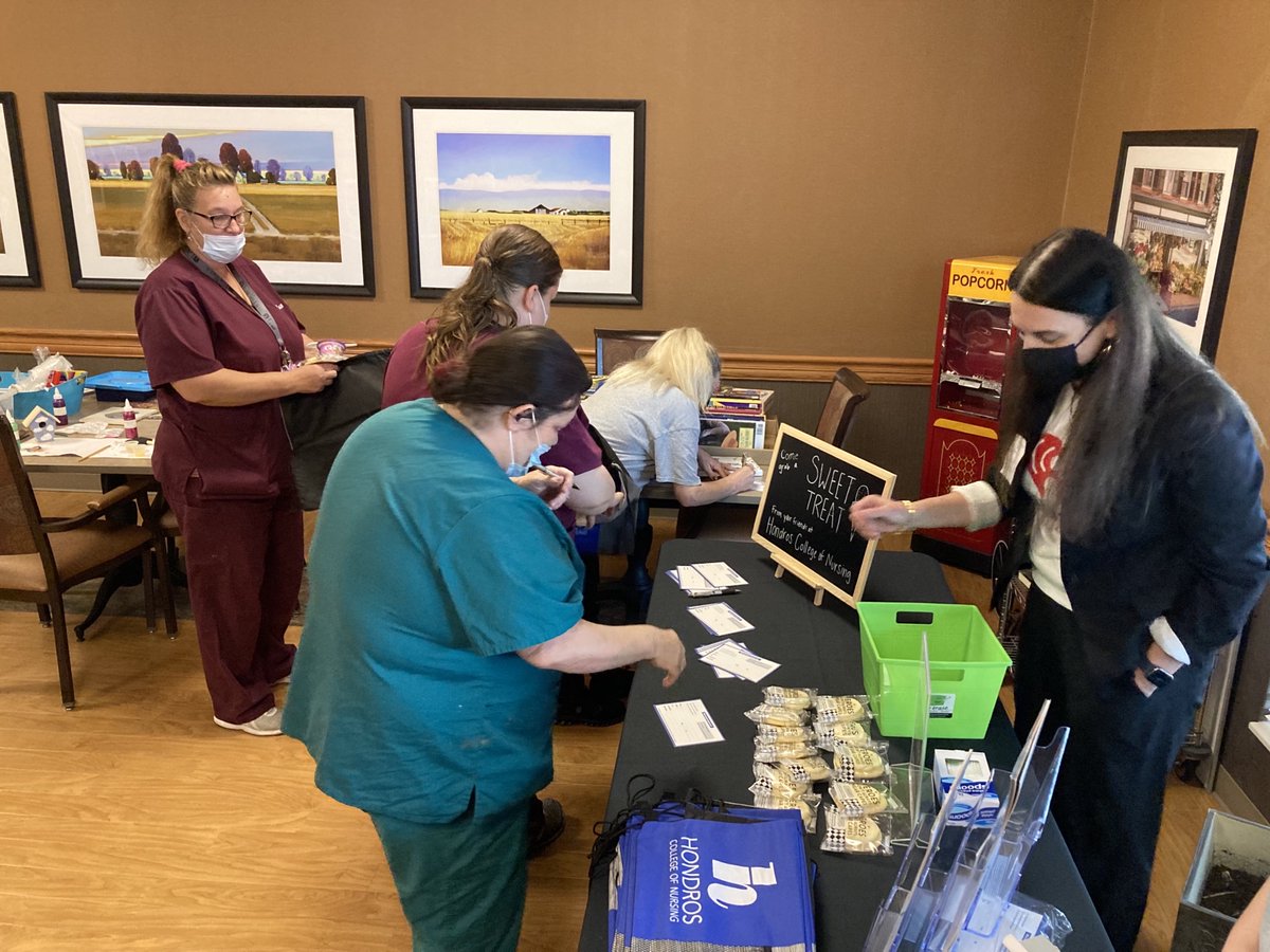 HondrosNursing's tweet photo. We're proud to partner with @979WNCI to visit and hand out treats from @CKruegers at @CC_Hilliard,  @LaurelHealth of Gahanna and West Columbus as well as the Heinzerling Community this week! https://t.co/4rsj2oIih1