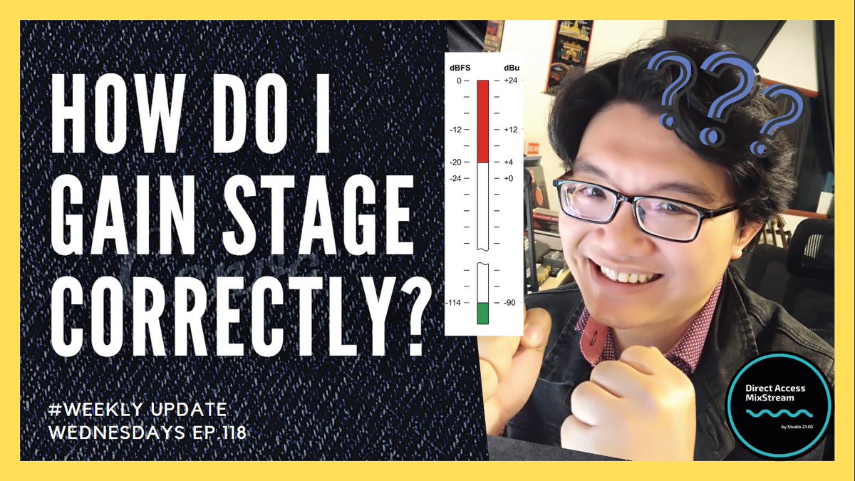 Mixboy2105's tweet photo. [VIDEO] #WeeklyUpdateWednesday Ep.118 : How To Gain Stage Correctly?

Why bother to gain stage &amp; what are the benefits of doing so?

#Studio2105 #DirectAccess #MixStream #recordingstudio #audioengineering #musicproducer #audioengineer #gainstaging

https://t.co/JhL8epOzCO https://t.co/rdfvyzk6go