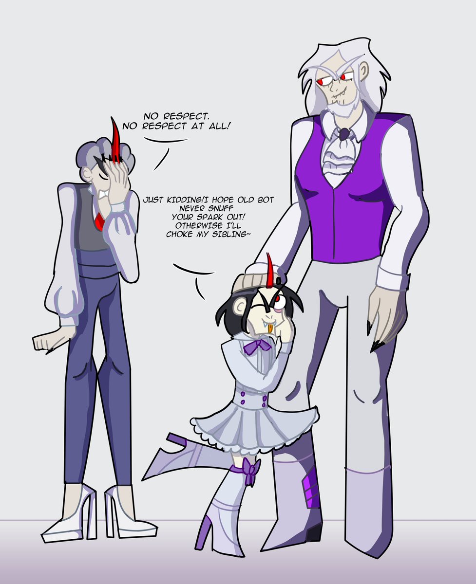 TidLiddell's tweet photo. #TFP #MegastarWeek2022
Day 1
Firstly i wanna say i like the way these two look and also their HF versions of https://t.co/u4mH57XDeY,the middle-aged twink and an evil GILF are just😳
And yeah,i am also making an AU comics where they got a little brat named Meteora https://t.co/k6kToRaCjC