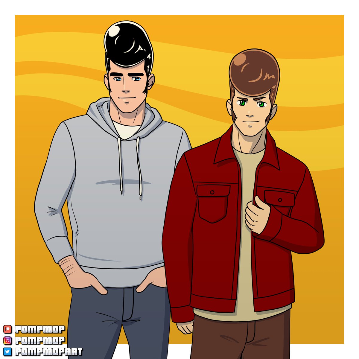 PompMopArt's tweet photo. Worked on some fall-themed boys with fancy hair this week!๐๐ฌ๐จโโค๏ธโ๐จ
If you enjoy my work, please support it! https://t.co/O5OBTJZ2pu๐ณ๏ธโ๐๐
#gayart #gayartist #queerart #queerartist #lgbtart #lgbtartist #lgbtqart #lgbtqartist #pompadour #pompadours https://t.co/hDpFhYICa1
