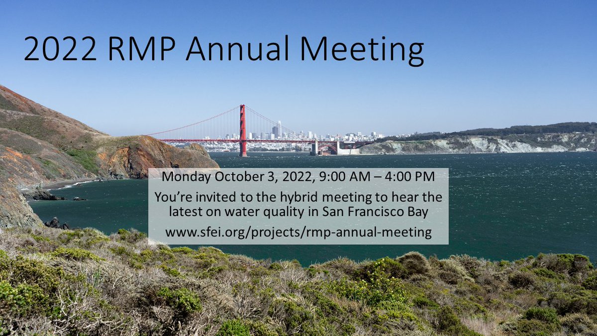 sfei_asc's tweet photo. Registration Still Open - 2022 RMP Annual Meeting - https://t.co/okVfBV12kr https://t.co/E49mhqkZY3