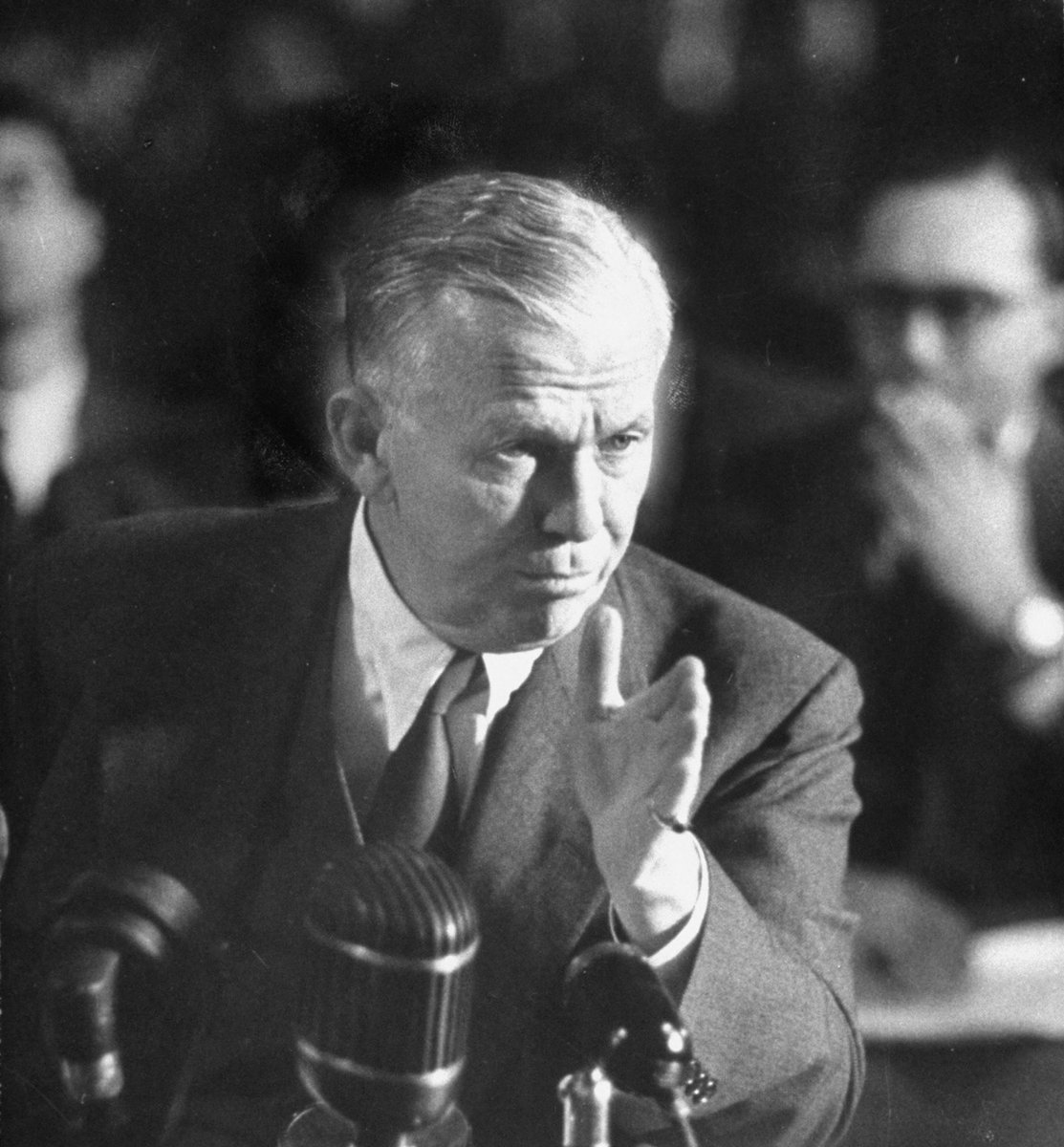 gcmarshall_org's tweet photo. “Do we meet the situation with action or do we step aside?”
Marshall wasn't an eager public speaker, but he knew his testimony was vital to advancing the investment in European recovery that bears his name. Sometimes, the right word is more powerful than the sword. #gcmic https://t.co/sITTvFsTxM