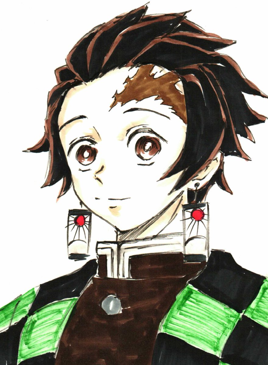 竈門炭治郎 「2カ月以上放置してた炭治郎ラクガキ。 」|沖庵のイラスト