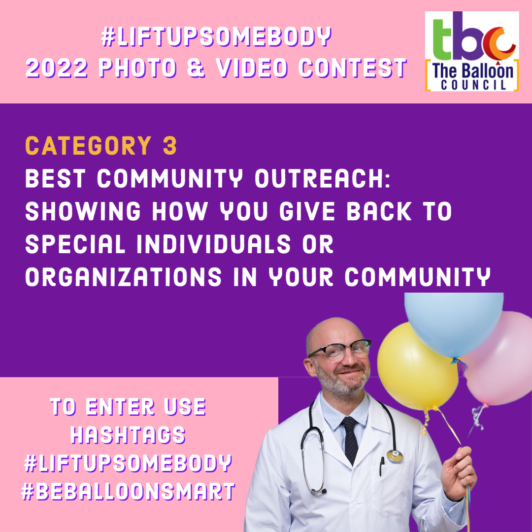 BalloonsLiftUp's tweet photo. Honoring those who make your community a safe, healthy and happy place is a great way to #liftupsomebody with a balloon! Visit your local fire, police, school, EMS, food bank, or hospital and give a bunch of balloons, snap a pic and submit for Category 3 for a chance to win. https://t.co/CSTZdDZHTh