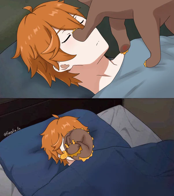 Dragonli's favourite sleeping position (that is, until he becomes too chonk for Childe to handle)#原神 #Genshinimpact #Childe #Tartaglia #Zhongli #Tartali 