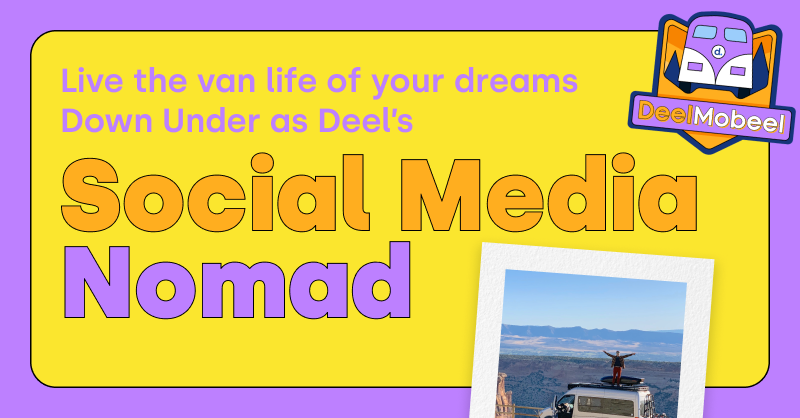 deel's tweet photo. Content creators, start your engines!

We’re searching for a Social Media Nomad to venture Down Under in the #DeelMobeel. Yes, you heard that right: live the van life, document your journey, get paid. That’s the job. 

Submit your application here 🇳🇿🚐🇦🇺👉https://t.co/cgtBOEKerG https://t.co/xPecLPPKbf