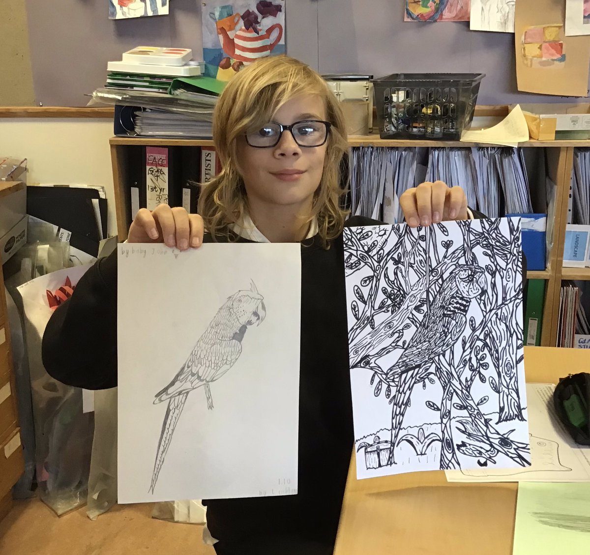 Mrs Munro (@mrsmunro_sta) on Twitter photo 1R10 have transformed their wonderful bird drawings into super illustrations; full of creative line, shape and pattern. <a href="/STA_Art_Design/">STArt & Design</a> <a href="/MrQuinn_STA/">Mr Quinn</a> <a href="/misswright_art/">misswright_art</a> <a href="/StThomasAqSec/">St Thomas Aquinas</a> 1R10 have transformed their wonderful bird drawings into super illustrations; full of creative line, shape and pattern. <a href="/STA_Art_Design/">STArt & Design</a> <a href="/MrQuinn_STA/">Mr Quinn</a> <a href="/misswright_art/">misswright_art</a> <a href="/StThomasAqSec/">St Thomas Aquinas</a>