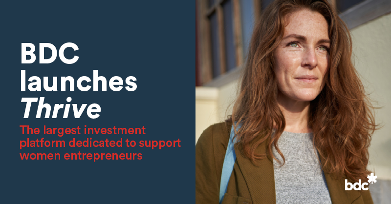 bdc_ca's tweet photo. Thrive will be the largest investment platform of its kind in the world, supporting Canadian women-led businesses for them to grow and have a lasting impact on the economy.
#DEI #inclusiveprosperity #ThrivePlatform @bdc_capital @michelle_scarb
https://t.co/u8cj16TDC9