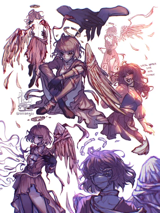 // blood body horrormeow meow doodles#oc #originalcharacter 