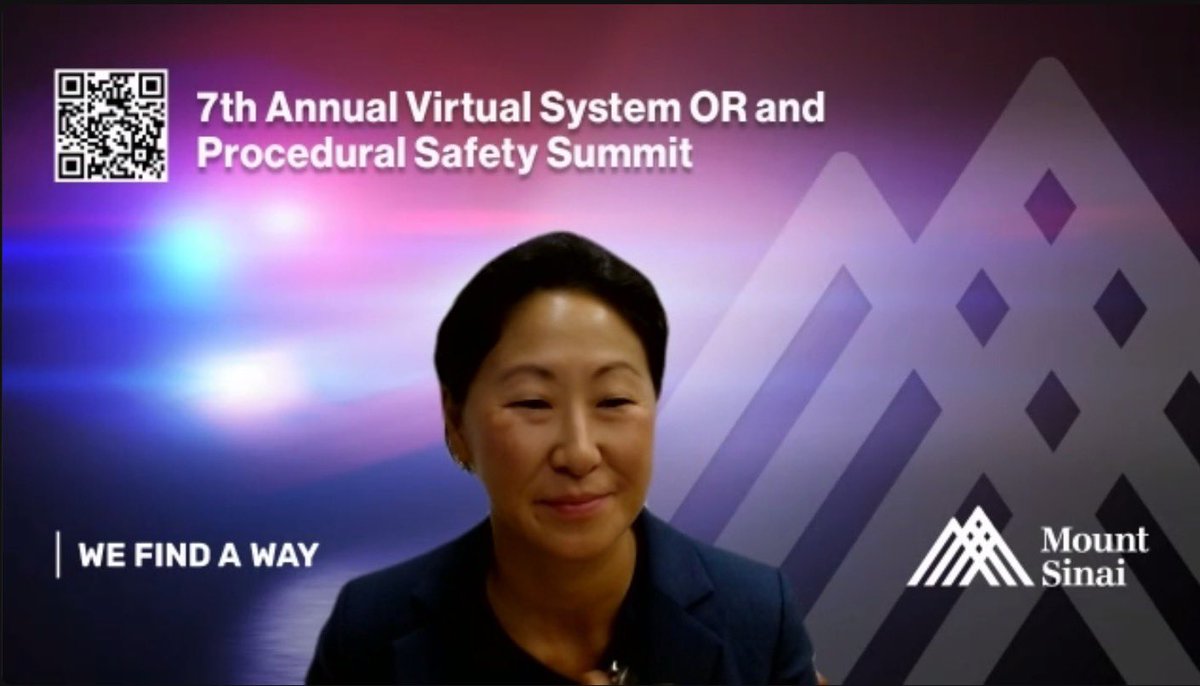 PERI-OP SAFETY SUMMIT: Today we attended a (virtual) conference highlighting the safety initiatives @MountSinaiNYC, including a presentation by our own cardiac anesthesiologist Dr. Amanda Rhee