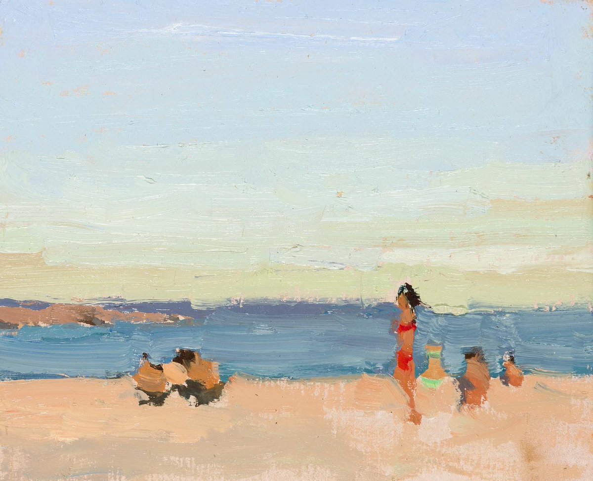 Fading light and fickle beach people. Evening Plein airs on Barcelona Beaches from the July workshop.  Three paintings for the November Solo Exhibition with <a href="/principlegall/">Principle Gallery</a>